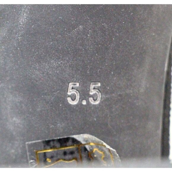 Jeffrey Campbel BLACK GENUINE LEATHER SUEDE HIGH OPEN TOE SLINGBACKS SHOES Sz5.5 - Picture 9 of 11